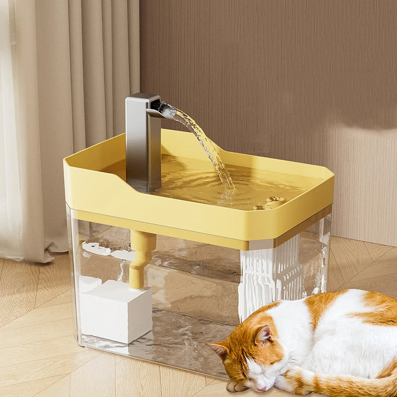 Fontaine à eau transparente pour animaux – Distributeur automatique silencieux