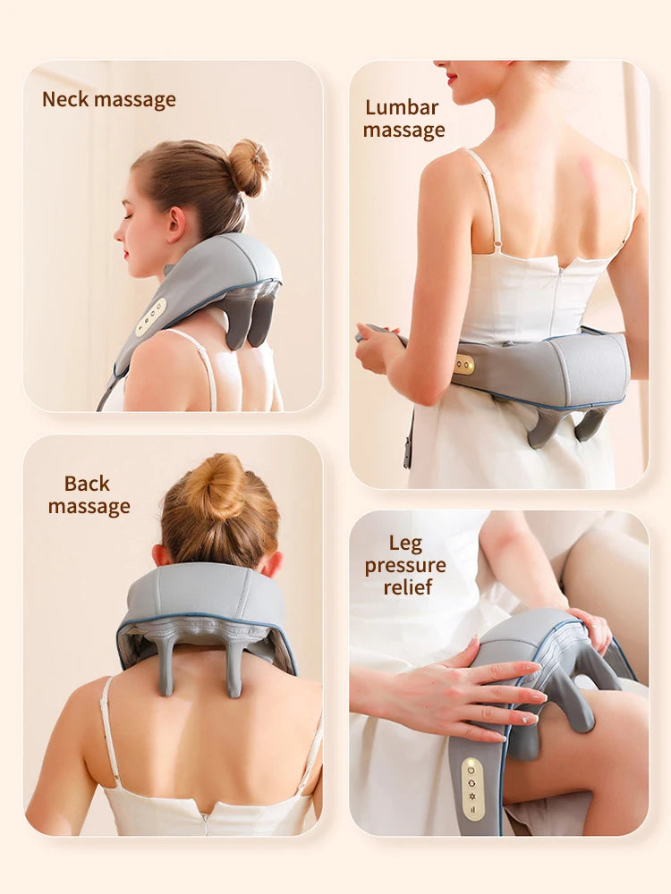 Châle de Massage Intelligent Cou & Épaules – Effet Main Humaine