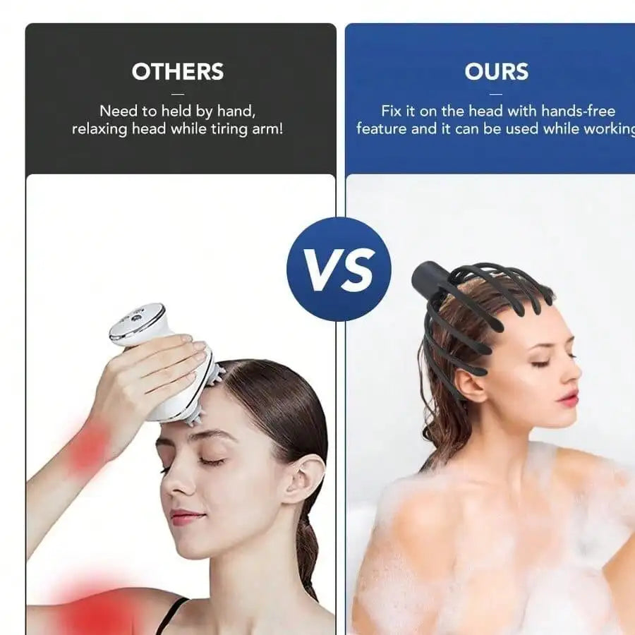 Masseur Cuir Chevelu Électrique Octopus – Anti-Stress & Rechargeable