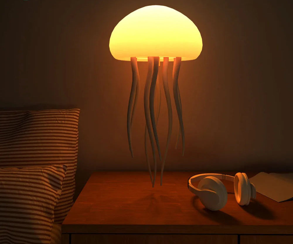 Lampe Méduse LED RGB | Veilleuse Bluetooth & Contrôle Vocal