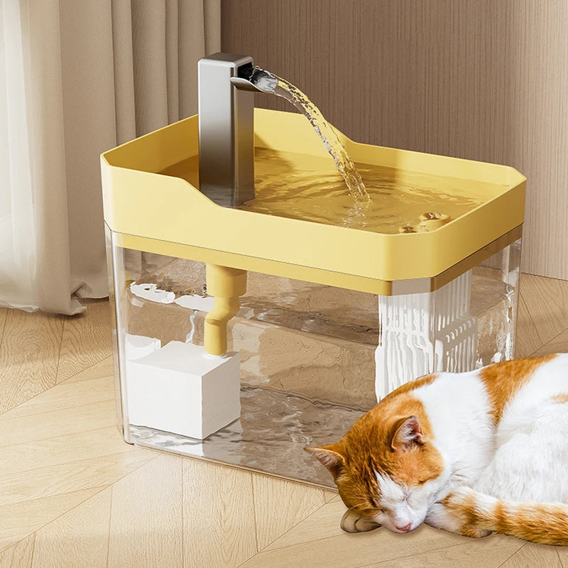 Fontaine à eau transparente pour animaux – Distributeur automatique silencieux