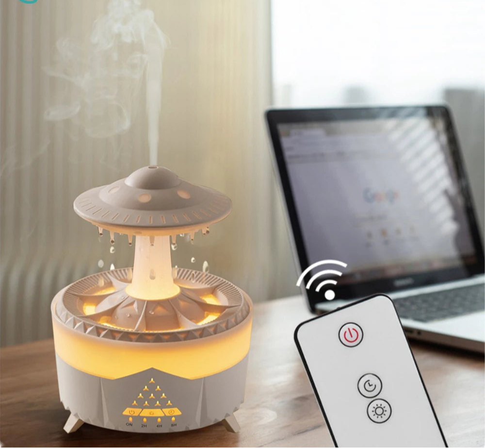 Diffuseur d’Huiles Essentielles 3-en-1 avec Lampe RGB & Télécommande