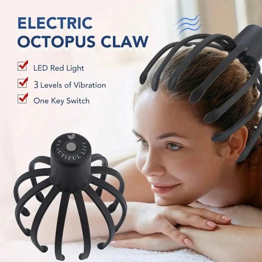 Masseur Cuir Chevelu Électrique Octopus – Anti-Stress & Rechargeable