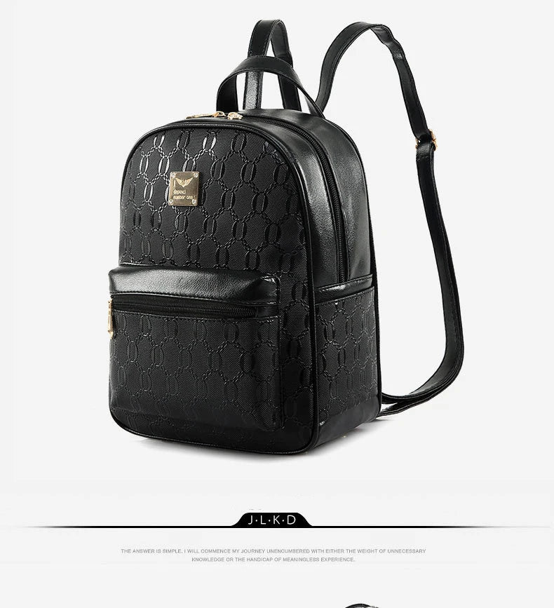 Sac à dos 4-en-1 Ours Rose – Style Étudiant & Cuir Recyclé