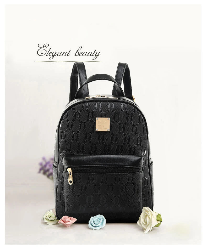 Sac à dos 4-en-1 Ours Rose – Style Étudiant & Cuir Recyclé